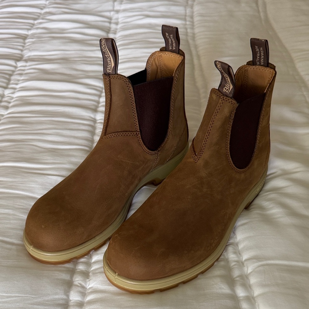 Blundstone Men's Tan Leather Chelsea Boots